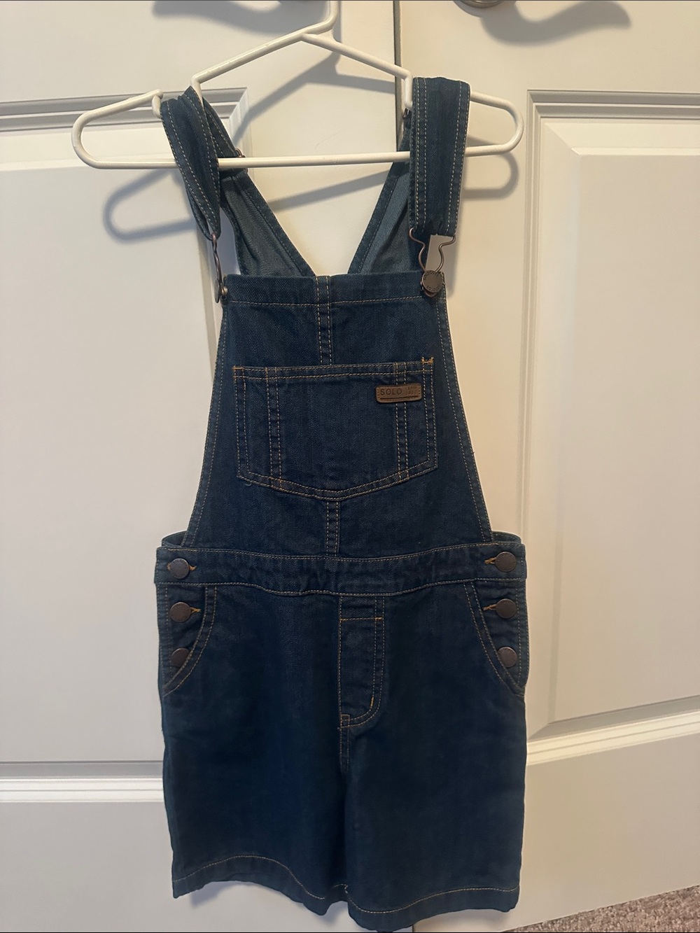 Denim overalls shorts solocote size 5/6